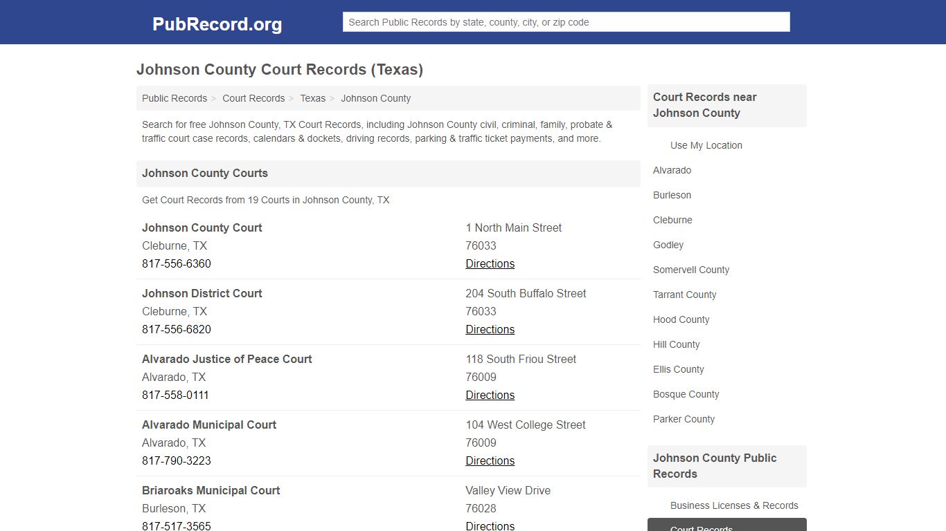 Free Johnson County Court Records (Texas Court Records)